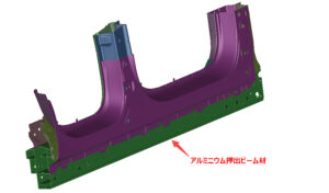 図6 アルミニウム押出ビーム材